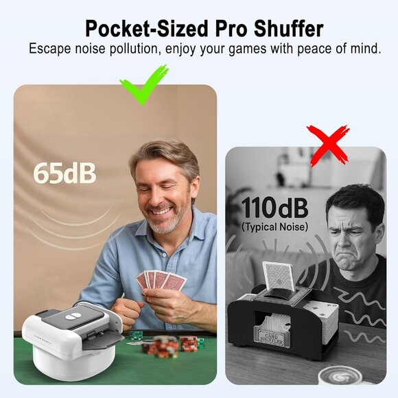 Automatic One Press AUTO & Manual Mode Card Shuffler Machine with 2 Decks - Picture 7 of 7